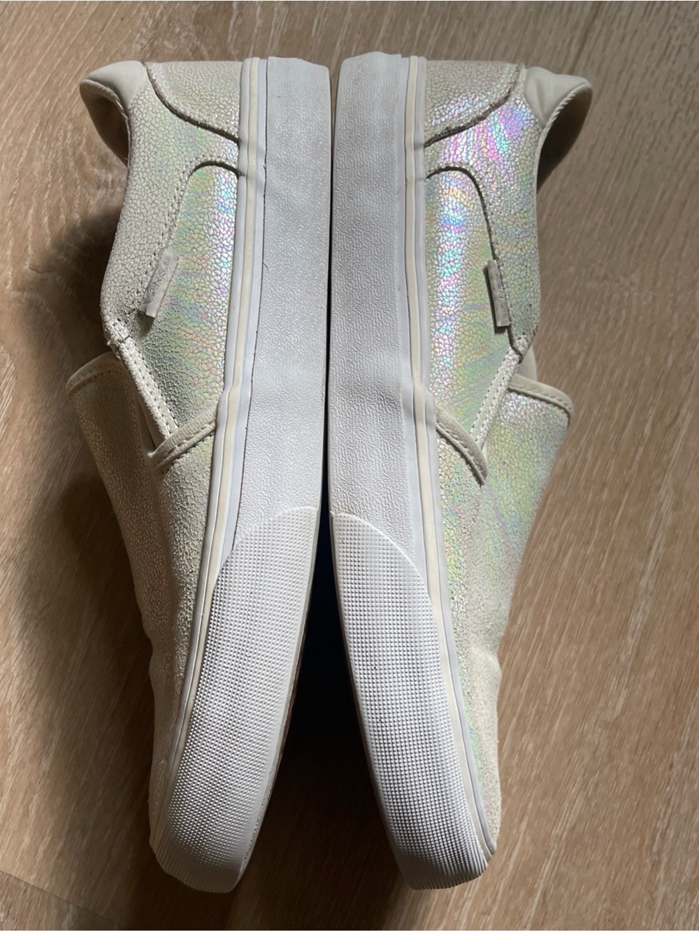 VANS Iridescent Asher Deluxe Comfort Ortholite Slip On Shoes - Picture 3 of 9